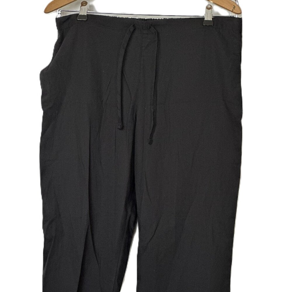 Black Cherokee Scrub Pants Size Small Drawstring - Picture 2 of 5